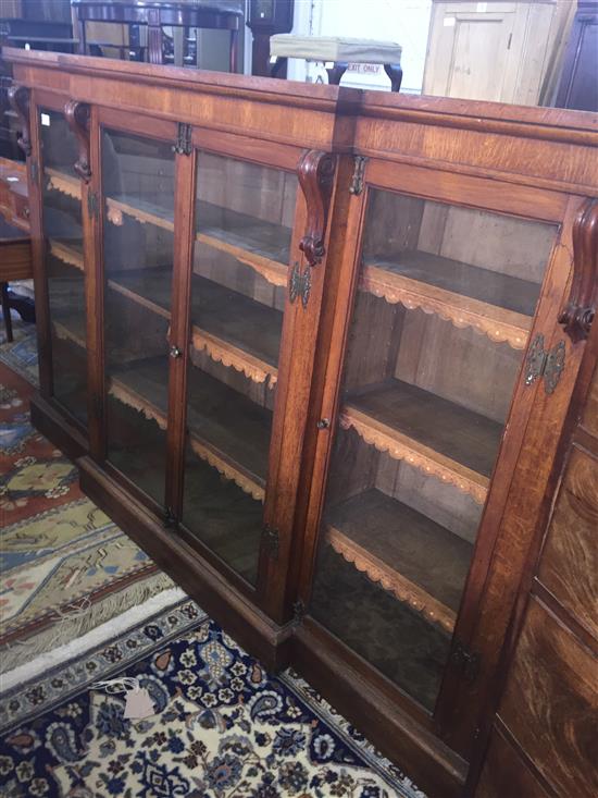 Large glazed bookcase